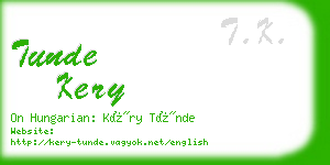 tunde kery business card